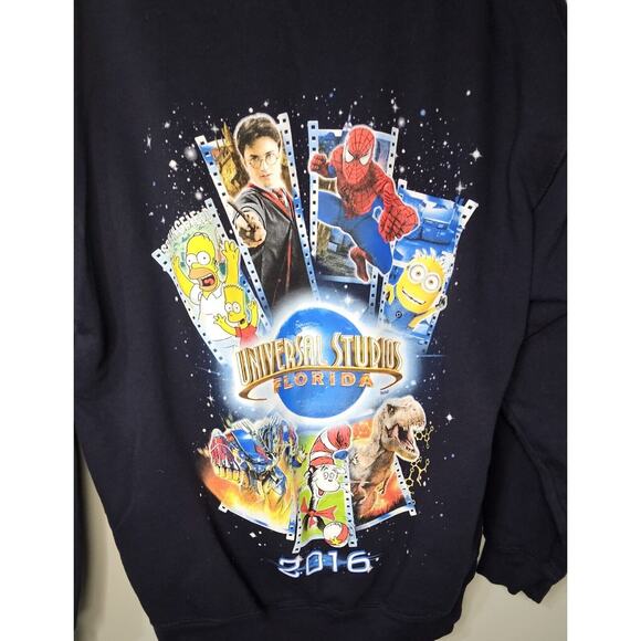 Universal Studios Size XL Full Zip Hoodie Jurassic Park Harry Potter Simpsons - Picture 2 of 8